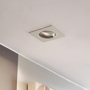 PRIOS Lampa de încastrare Fibur, bej, 9 cm, GU10, set 10 bucăți, reglabil, Bej, Camera de zi / sufragerie, Metal, Modern, Plafon încastrat