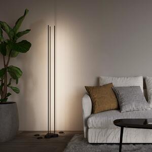 Wever & Ducré Lighting WEVER DUCRÉ Lampadar LED cu picior Finlin negru 2.700 K Dimmer dimabil, reglabil, Negru, Camera de zi / sufragerie, Aluminiu, Modern