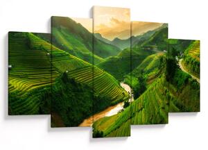 Tablou - Terase de orez Mu Cang Chai (150x105 cm)