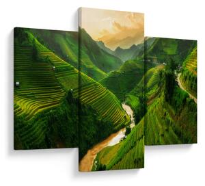 Tablou - Terase de orez Mu Cang Chai (90x60 cm)