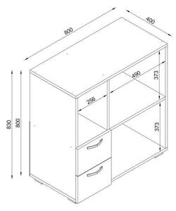 Dulap Organizator Bucatarie, Microwave Stand, UnicUtil, 80 x 40 x 83 cm, Alb, UUORG10