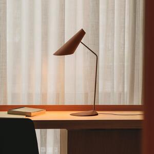 Vibia Lampa de masă LED I.Cono, roșu-maro, înălțime 56 cm, 2.700 K, reglabil, Maro / Rugină, Camera de zi / sufragerie, Plastic, Design