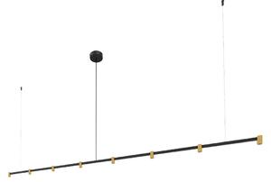 Wever & Ducré Lighting WEVER DUCRÉ Lampă suspendată LED Trace 3.0 negru/bej 927 dimabil, reglabil, Negru, Camera de zi / sufragerie, Aluminiu, Modern