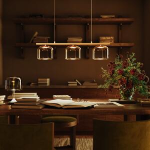 Maytoni lampă suspendată LED Spirito, 3 becuri, auriu, dimabil, reglabil, Auriu / Alamă, Camera de zi / sufragerie, Metal, Modern