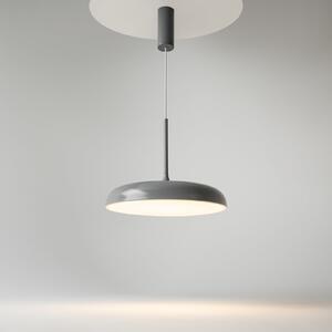 Maytoni Lampă suspendată LED Gerhard, Ø 40 cm, gri, metal, Gri, Camera de zi / sufragerie, Metal, Modern