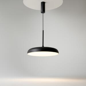 Maytoni Lampă suspendată LED Gerhard, Ø 40 cm, negru, metal, Negru, Camera de zi / sufragerie, Metal, Modern