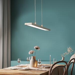 FISCHER & HONSEL Lampă suspendată LED Marlo, nisip, lungime 90 cm, CCT, dimmer tactil, reglabil, Bej, Camera de zi / sufragerie, Metal, Modern