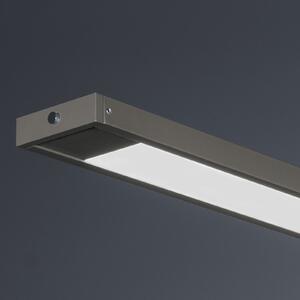 FISCHER & HONSEL Lampă suspendată LED Marlo, gri, lungime 120 cm, CCT, dimmer tactil, reglabil, Maro / Rugină, Camera de zi / sufragerie, Metal, Modern