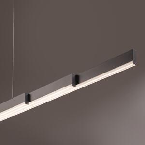 FISCHER & HONSEL Lampă suspendată LED Vayana, gri, lungime 189 cm, dimmer tactil CCT, reglabil, Gri, Camera de zi / sufragerie, Metal, Modern