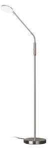 FISCHER & HONSEL Lampadar LED Sorento nichel, înălțime 138 cm, CCT, dimmer tactil, reglabil, Metalic, Camera de zi / sufragerie, Metal, Modern