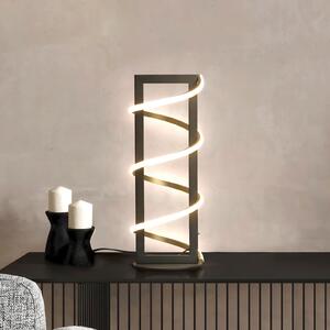 FISCHER & HONSEL Lampa de masă LED Gwen, negru, înălțime 45 cm, CCT, dimmer tactil, reglabil, Negru, Camera de zi / sufragerie, Metal, Modern