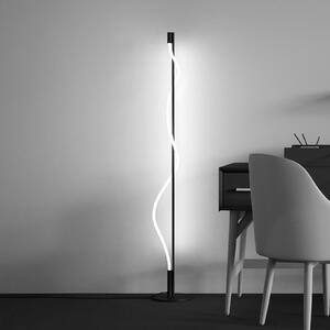 Maytoni Lampadar LED Tau, negru, aluminiu, înălțime 150 cm, Negru, Camera de zi / sufragerie, Aluminiu, Modern