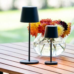 Konstsmide Lampa de masă cu LED și baterie reîncărcabilă Vence, înălțime 32 cm, negru,, reglabil, Negru, Camera de zi / sufragerie, Aluminiu, Modern