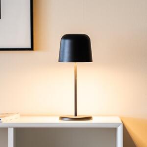 Konstsmide Lampa de masă cu LED și baterie Biot, negru, înălțime 30 cm, IP54, USB, reglabil, Negru, Camera de zi / sufragerie, Aluminiu, Modern