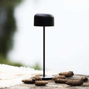 Konstsmide Lampa de masă cu LED și baterie Lille, înălțime 36 cm, negru, IP54, USB, reglabil, Negru, Camera de zi / sufragerie, Aluminiu, Modern