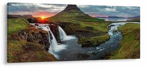 Tablou - Kirkjufell la apus (120x50 cm)