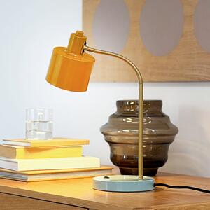 Dyberg Larsen Lampa de masă Ocean Flex, curry/turcoaz, 45 cm, Galben, Camera de zi / sufragerie, Metal, Scandinavă