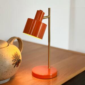 Dyberg Larsen Lampa de masă cu baterie LED Ocean Mini, portocaliu, reglabil, Portocaliu, Camera de zi / sufragerie, Metal, Scandinavă