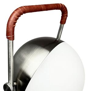 Dyberg Larsen Lampa de masă cu LED-uri Mova, bordeaux, IP44, reglabil, Crom, Camera de zi / sufragerie, Metal, Scandinavă