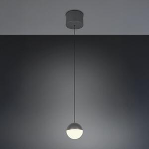 Reality Leuchten Lampă suspendată LED Senta, antracit, Ø 10 cm, 3.000 K, 1 bec., Negru, Camera de zi / sufragerie, Plastic, Modern, glob
