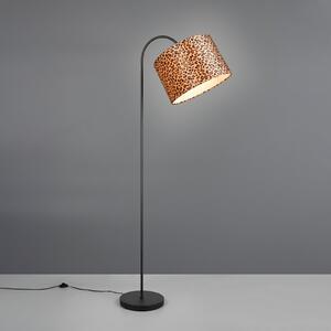 Reality Leuchten Lampadar Pardina maro pestriț/negru Înălțime 207 cm Metal, Maro / Rugină, Camera de zi / sufragerie, Metal, Modern, Umbrelă în picioare
