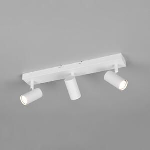 Reality Leuchten Spot Taryn, alb mat, lungime 45 cm, 3 becuri, GU10, reglabil, Alb, Camera de zi / sufragerie, Metal, Modern, Plafon semicircular cu spațiere