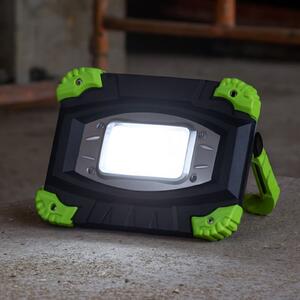FH Lighting Proiector exterior cu baterie LED 850947, negru/verde, lungime 17 cm, reglabil, Negru, Plastic, Modern