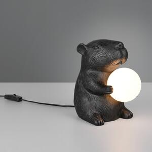 Reality Leuchten Lampa de masă Capi, negru, înălțime 25 cm, rășină sintetică, G9, Negru, Camera de zi / sufragerie, Plastic, Viața tânără