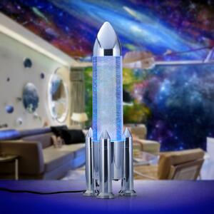 Reality Leuchten Lampa de masă LED Apollo, culoare titan, înălțime 33 cm, RGB, USB, Metalic, Camera de zi / sufragerie, Plastic, Viața tânără