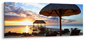 Tablou - Apus de soare în Mauritius (120x50 cm)