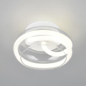 Trio Lighting Aplică de perete LED Tarsia, alb mat, Ø 21,5 cm, sticlă, reglabil, Alb, Camera de zi / sufragerie, Sticlă, Modern