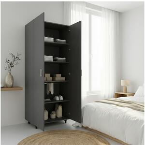 Dulap cu 4 rafturi , Culoare Gri Antracit , H200 x A40 x L80 ,Balamale soft close, PAL 18 mmi Antracit, 200x40x80 ,Balamale soft close, Pal 18 mm