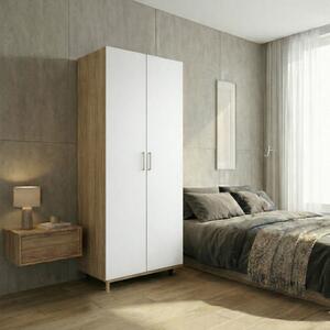 Dulap cu 4 rafturi , Culoare Alb Sonoma , H200 x A40 x L80 ,Balamale soft close, PAL 18 mm