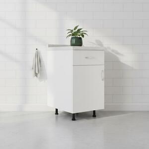Corp Inferior Bucatarie H90 x A50 x L40cm, Culoare Alb, Pal 18mm