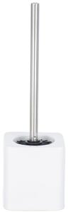 Perie WC cu suport, Alb, 39,5x12x12 cm, WENKO