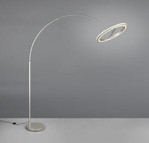 Trio Lighting Lampadar LED cu arc Amador, culoare nichel, înălțime 205 cm Metal, reglabil, Metalic, Camera de zi / sufragerie, Metal, Modern