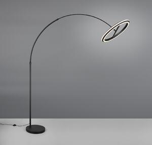 Trio Lighting Lampadar LED cu arc Amador, negru, înălțime 205 cm Metal, reglabil, Negru, Camera de zi / sufragerie, Metal, Modern