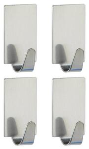 Set 4 agatatoare cuier Wenko, Otel inoxidabil, 3.5 cm inaltime, 1.8 cm latime, Argintiu