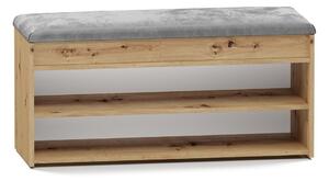 Aldabra Parma 2P, dulap deschis pantofi taburet, stejar