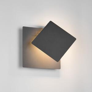 Trio Lighting Aplică de perete LED Mio, negru mat, lățime 18 cm, metal, Negru, Camera de zi / sufragerie, Metal, Modern