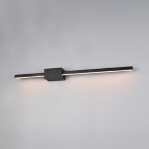 Trio Lighting Aplică de perete LED Cassino, negru mat, lățime 70 cm, metal, reglabil, Negru, Camera de zi / sufragerie, Metal, Modern