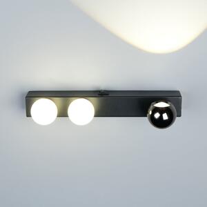 Trio Lighting Aplică de perete LED Arpino negru, lățime 30 cm, metal, 3 becuri., reglabil, Negru, Camera de zi / sufragerie, Metal, Modern