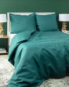 Set de lenjerie de pat din in Linen 220x200 cm culoare verde Țesătură semitransparentă, împletitură