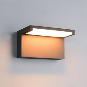 Trio Lighting Lampă LED pentru exterior Ravi, antracit, lățime 18 cm Metal IP65, Negru, Aluminiu, Modern