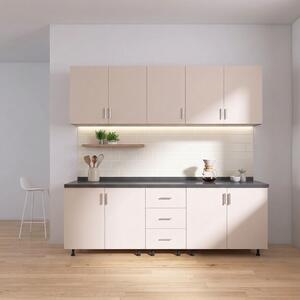 Set Bucatarie Modulara 180 cm, Culoarea CASMIR , Pal 18mm, Blat Termorezistent