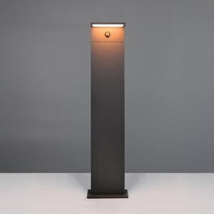 Trio Lighting Bornă luminoasă LED Ravi, antracit, înălțime 100 cm, senzor, IP54, Negru, Aluminiu, Modern