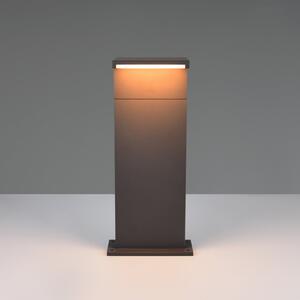 Trio Lighting Lampă cu soclu LED Ravi, antracit, înălțime 50 cm, metal, IP65, Negru, Aluminiu, Modern