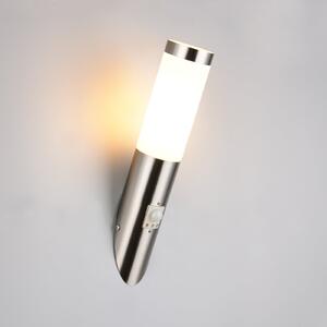Trio Lighting Lampă de exterior Trioto, culoare nichel, 39 cm oțel inoxidabil, senzor, Metalic, Oțel inoxidabil, Modern