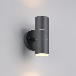 Trio Lighting Lampă de exterior Turia, antracit, înălțime 16 cm, metal, reglabil, Negru, Aluminiu, Modern