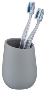 Pahar ceramic pentru periuțe de dinți BADI, gri, Wenko